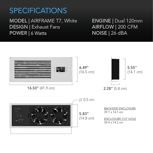 AC Infinity, AIRFRAME T7, AV Room and Closet Cooling Fan System