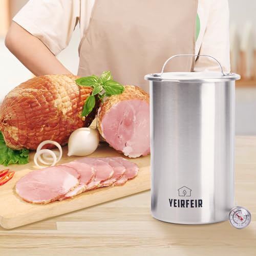 YEIRFEIR Deli Meat Press and Ham Maker - 304 Stainless Steel Lunch Meat Press with Thermometer, 20 Cooking Bags & Recipes - Healthy Homemade Cooking Tool for Ham &Deli Lunch Meat Making by YEIRFEIR - Image 8