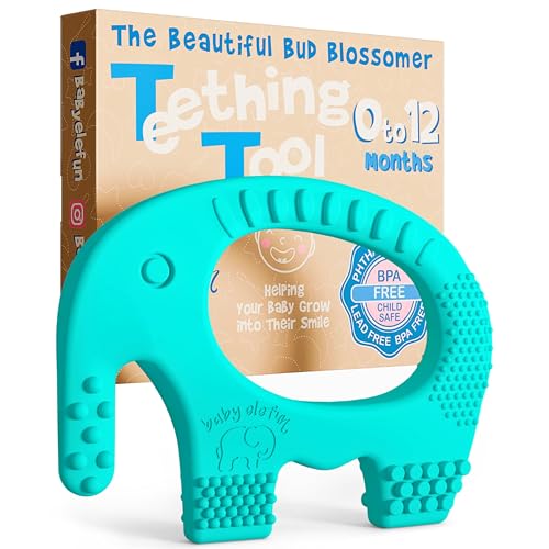 Teething Toys for Babies Age 0 to 12 Months - Baby Elefun 5X Pain Relief Smart...