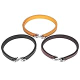 【Alta calidad】 Esta pulsera está hecha de cuero de alta calidad, mayor tiempo de servicio. Cómodo de llevar, excelente sensación en la mano.