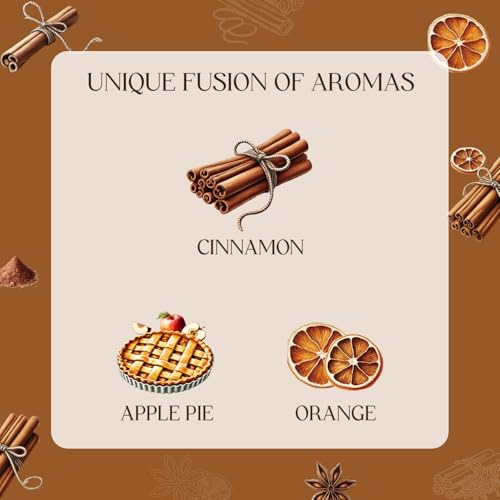 CHILLFLAME Candles Gifts for Women, Cinnamon Candle Gift Set for Her, 3 Scented Votive Candles, Birthday Gifts for Women, Christmas Candle for Women/Men (Orange, 200g)