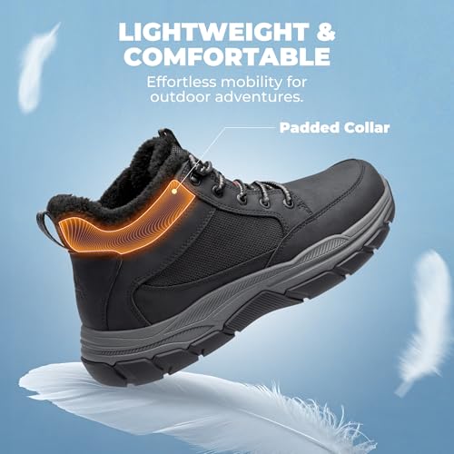 NORTIV 8 Men's Waterproof Winter Snow Boots Lightweight Hiking Casual Chukka Ankle Boots4