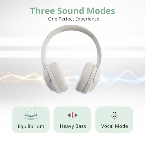 Image of Wireless Headphones Bluetooth 6.0 | 50H Playtime Over-Ear Headset with 43mm Titanium Drivers | 3 Sound Modes, 35ms Low Latency Gaming Mode, AI ENC Mic | Deep Bass Stereo Headphones (Black)
