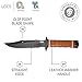 SOG Bowie 2.0 Fixed Blade Knife-Tactical Knife with 6.4 Inch Blade, Hunting Knife with Hard Case TiNi Coating and AUS-8 Steel, Leather Knife Sheath (S1T-L),Brown
