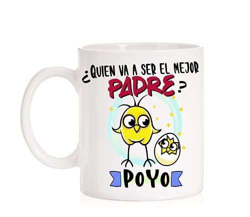 Taza Padre primerizo. ¿ Quién va a ser el mejor padre ? po yo. Taza divertida del pollo famosa