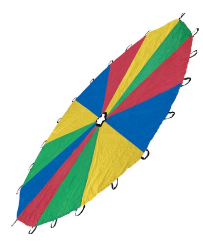 Visiodirect Parachute en Toile Nylon en différentes Couleurs, diamètre 6 m