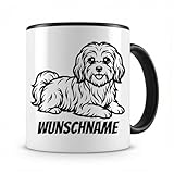 Samunshi® Hunde Tasse Havaneser mit Name Personalisierte Tasse Namen...