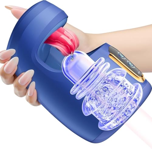 4 in 1 Automatic Male Hands Free Masterburbatar 10X Vibrate Stroking Modes with Suction Cup Man Masturebster Pocket Pussycats for Men Hoodies Electric Blow Job Machine Pocket Puzzy Silicone k678j