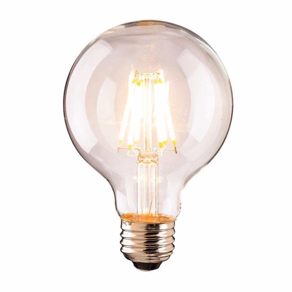 1fortunate lights, Paquete de 10 bombillas de filamento LED AC220V E27 4W/6W G80 luz clara estilo Industrial Retro bombilla regulable for el hogar(4W E27 220V)