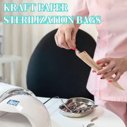Sterilisationsbeutel,100pcs Autoklaven-Sterilisationsbeutel,Selbstklebende Sterilisationsbeutel,Maniküre-Sterilisationsbeutel,Sterilisation Tasche,Einweg-Sterilisation Tasche