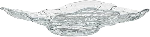 Miniatura 16 de Restaurantware Vetri - Platos de vidrio de 8.9 x 6.7 x 1.8 pulgadas, 6 platos únicos y duraderos para servir, diseño de conchas marinas, vajilla de