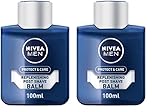 NIVEA Men Protect & Care Replenishing Post Shave Balm (100ml), Aftershave Balm for Men, Soothing Post Shave Balm, NIVEA After Shave Balm Aloe Vera & Pro-Vitamin B5 (Pack of 2)