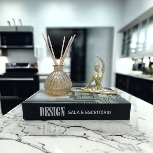 Kit Livro Decorativo Caixa Enfeite Yoga Vasinho Difusor