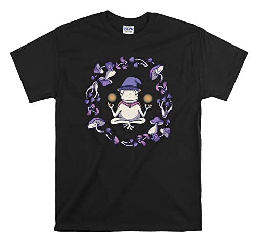 T-shirt My Mystic Frog Wizard Noir L pour Homme et Femme