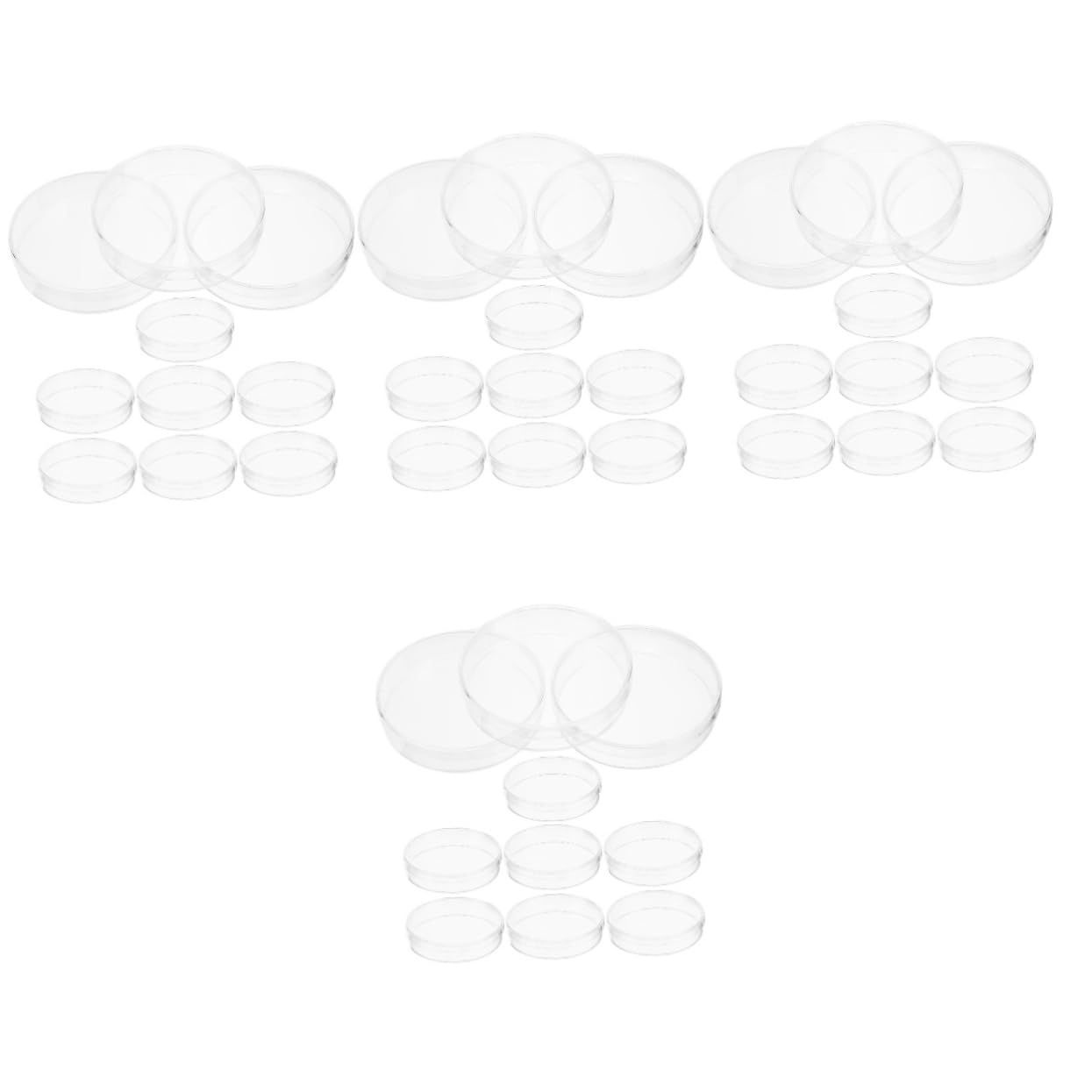 Gatuida 40piezas Placas De Petri Transparentes De Plástico Duro Con Tapa Para Experimentos Científicos y Cultivo Celular Laboratorios y Escuelas