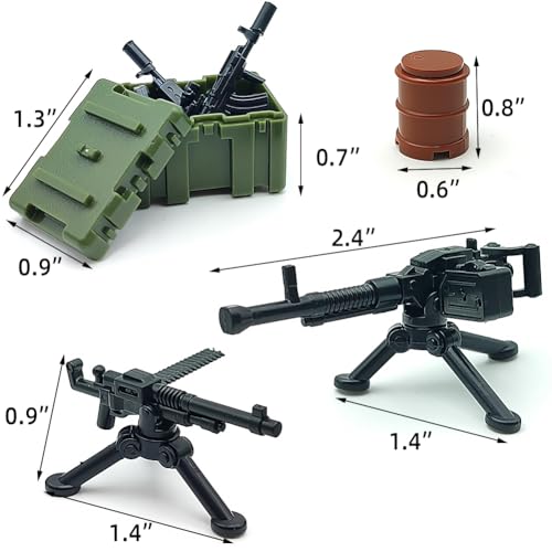 CONVENTEJOY Military Weapon Guns Accessories for Minifigure Block Toys Include Camouflage Helmets E.O.D Suits Shields for Army Soldiers Gear Set Building Kits Kids Toy(260pcs),Military Figure Set