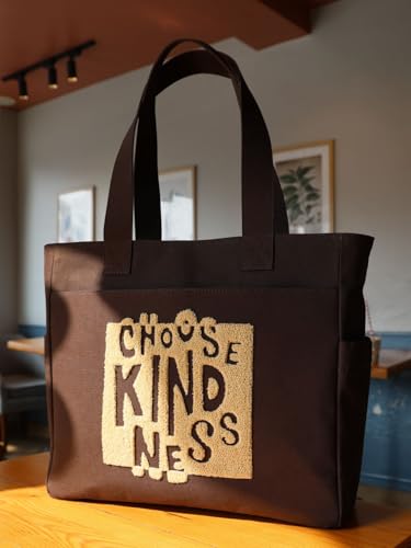 Image of TSANTA U Shaped Canvas Tote Bag, 35.56x33.02 cm with 10.8 cm Gusset, Cotton, Zipper Closure, Laptop Compartment