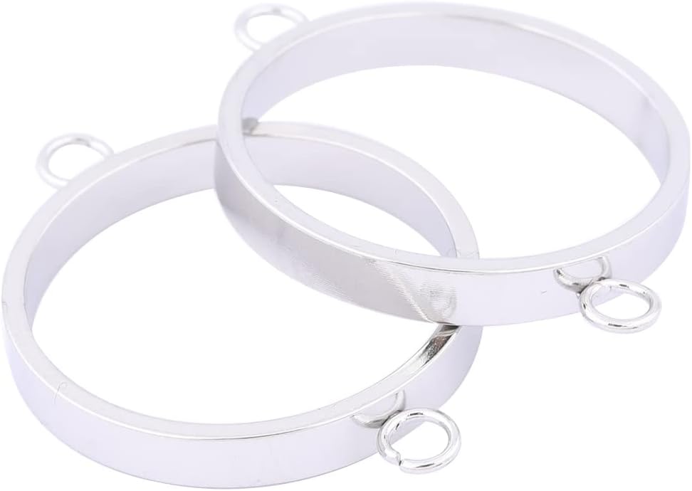 20pcs Stainless Steel 25mm Open Bezel Bracelet Connectors for Resin Jewelry Making DIY Hollow Pendant Frame Setting Blanks - Image 5