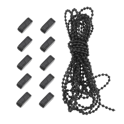 Cabilock 5m Beaded Chain Cord for Blinds Blind Beaded Ball Cord Buckle Fixing for Roller Blinds Roman Shades Vertical Blinds Elegant Home Accessory