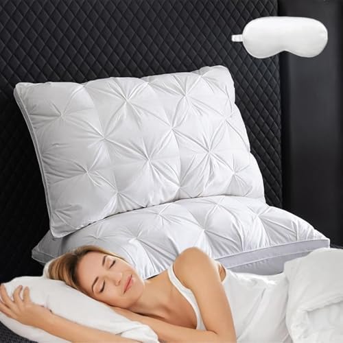 Low/Medium/High Pillow, 2025 New Ergonomic Design, Luxury Soft Bed Neck Pillows, Breathable/Fluffy/Cool/Machine Washable (2,Medium)