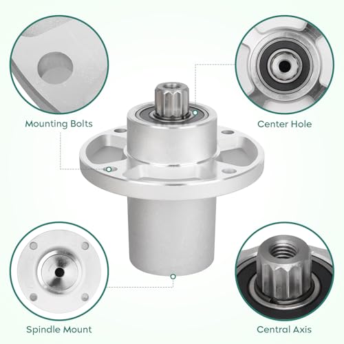 3 Pack 601804 Mower Deck Spindle Assembly for Hustler Sport 42" 48" 54" Deck , for Hustler Raptor Flip-Up 48" 54" Deck ,for Hustler Raptor SD, SDX 36" 42" 48" 54" 60" Deck for 929125 929133 929463 by PetMigo - Used condition - Image 4