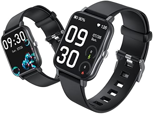 Portzon Smart Watch for iOS and Android Phones, Watches for Men Women IP68 Waterproof Smartwatch Fitness Tracker Watch with Heart Rate/Sleep Monitor Steps Calories Counter