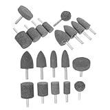 SOLUSTRE 20stücke Schleifstein Mit Montage Ersatzschleifscheibe Für Rotierenden Schleifkopf Korund Schleifsteinaufsatz Schleifwerkzeug Mit Verschiedenen Formen Für Metalloberflächenbearbeit