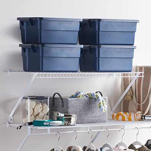 Image of Rubbermaid Direct Wall Shelf, 3 Ft. Wide, Mounting Hardware Kit Included, White, Wire Shelving Organizer System for Home /Laundry /Bathroom /Mudroom /Pantry /Linen Closet, 3' Length