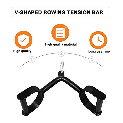 Cabo de máquina Besportble, cabo de máquina de remo para exercícios de barra, academia, musculação,