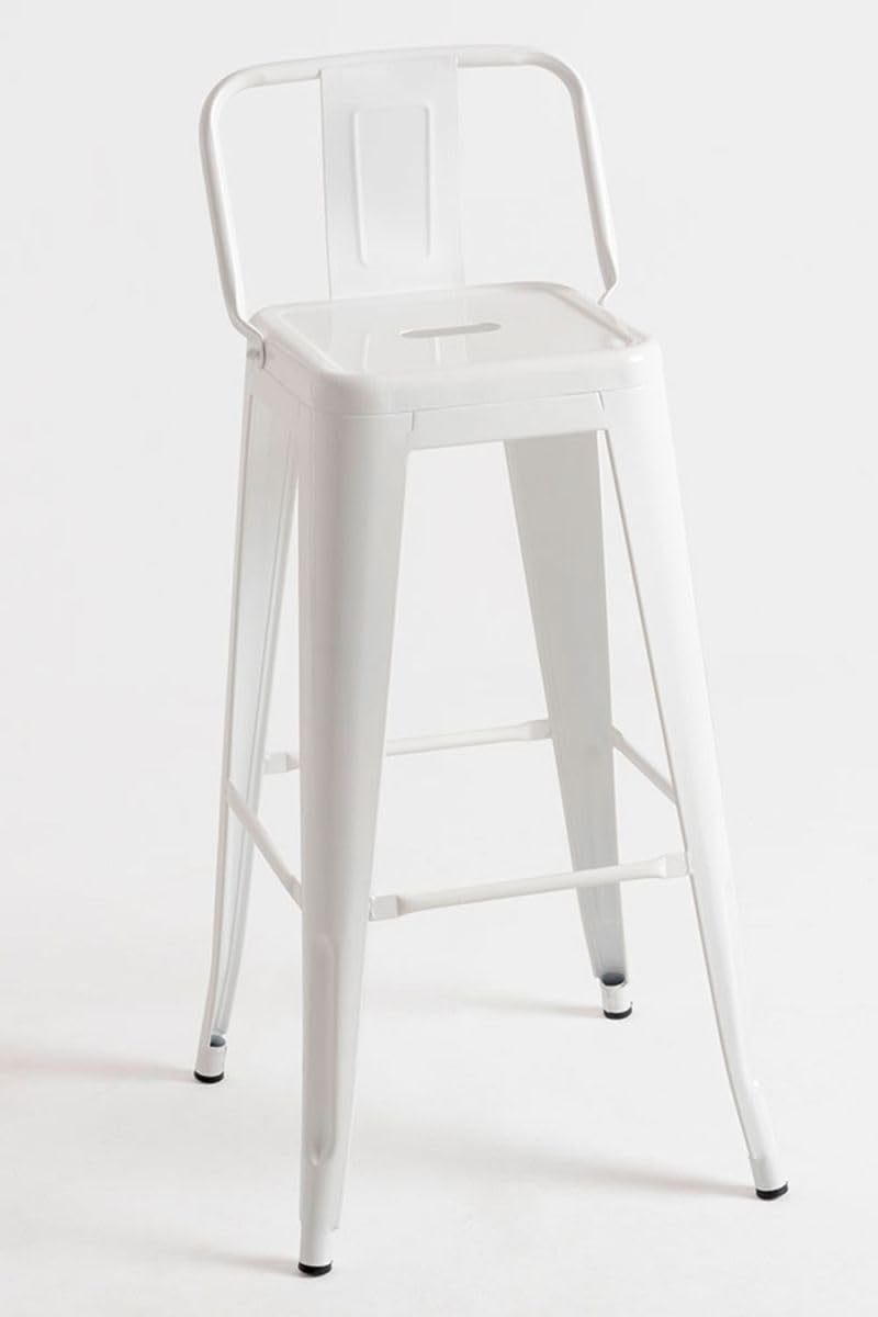 Regalos Miguel - Packs High Stools - Pack 2 Torix Stools Backrest - White