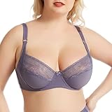 HLYLDL Sujetador de Talla Grande para Mujer con Aros Sujetador de Encaje Transparente de Talla Grande para Mujer Sujetador cómodo para Todos los días