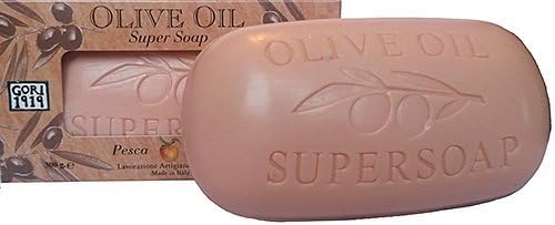 Gori 1919 Olive Oil Peach Single Super Soap Bar 10.5 Oz. from Italy