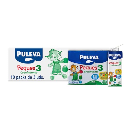 Puleva Peques 3 Leche de Crecimiento +12 Meses Caja 10 Packs 3 x 200 ml