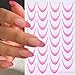 French Line Nail Stickers for Nail Art French Tip Nail Decals 3D Self-Adhesive Gradient Line Nail Design Sticker Nail Tip DIY Manicure Decoration Accessories for Women and Girls 6 Sheets
