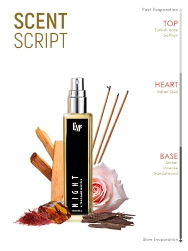 Image of EM5 Night Unisex Perfume | Amber Woody Rose Accords | Eau De Parfum Spray for Men & Women | Luxury Gift for Him /Her | 15 ml