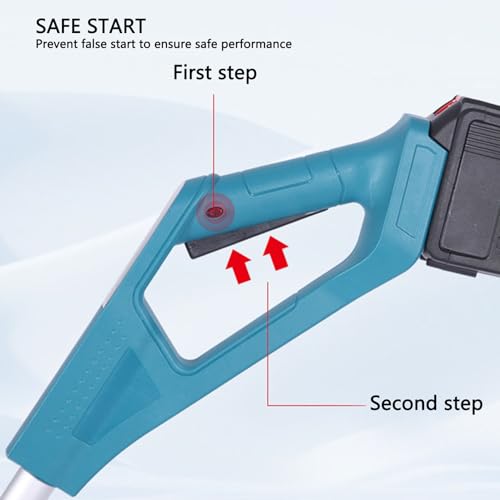 Akku-Schneeschaufel, Batteriebetrieben, 21 V, 31,8 cm Breit, Elektrische Schneefräse, 7,6 M Wurfweite, Verstellbare Tragbare Schneekehrmaschine mit Sicherem Schalter und