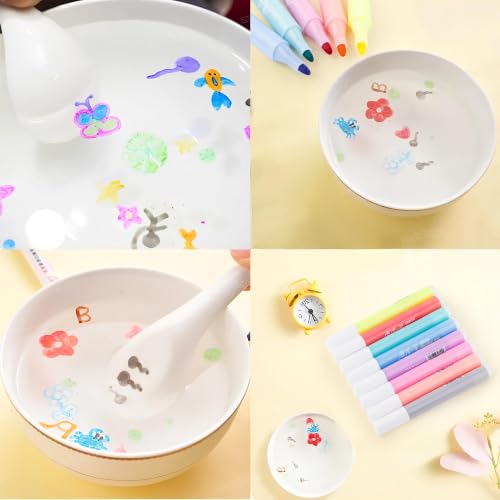 Image of Zest 4 Toyz Magical Water Floating Pen for Kids Markers for Drawing Sketch Pen Set Water Floating Colour Pens Creative Learning Toy Birthday Gift for Kids Boys and Girls - 8 Pcs