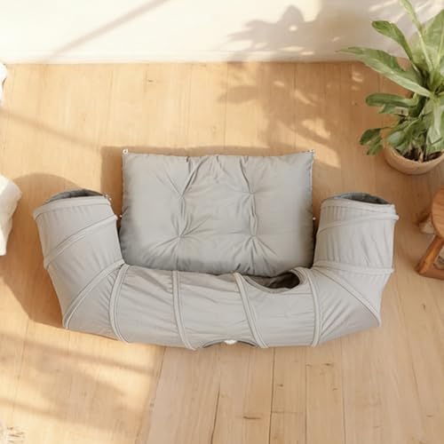 Túnel cama de 4 vías para gatos de interior y cachorros en forma rectangular 4