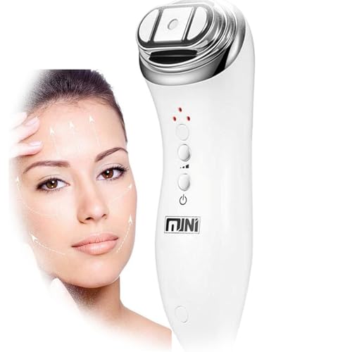 Facial Aparato Radiofrecuencia, Mini HIFU Masajeador de Radiofrecuencia de RF, Ultrasonido Enfocado de Alta Intensidad, Masajeador de Belleza por Ultrasonidos Levante Firme