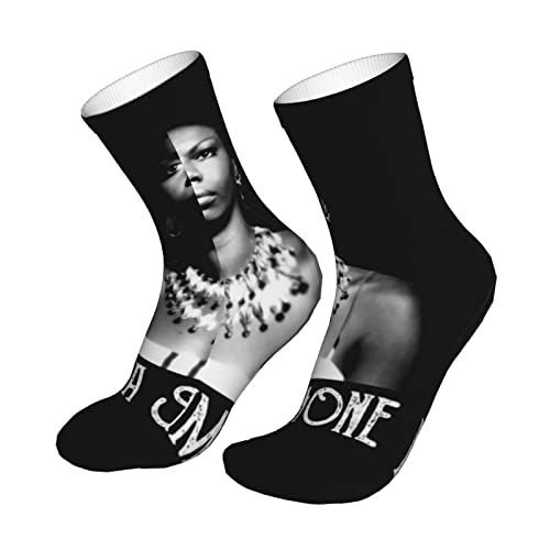 Emerze Nina Simone Casual Socks 3D Print Running Performance Crew Socks For Men/Women #TOP1