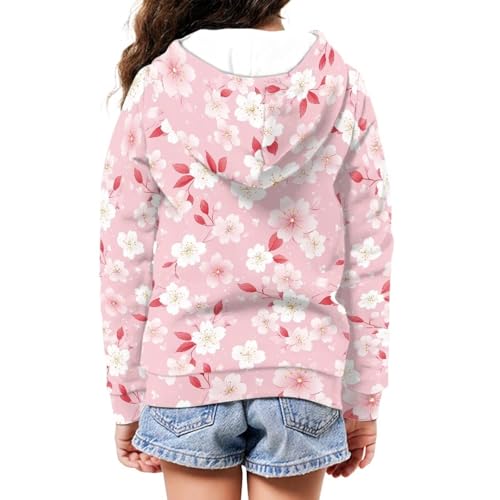 DISNIMO Kids Zip Up Hoodies with Pockets Long Sleeve Sweatshirts Jackets for Girls2