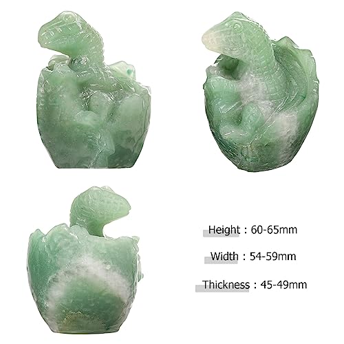 mookaitedecor Green Aventurine Crystal Baby Dinosaur Ornament Collectible Figurine - Image 2