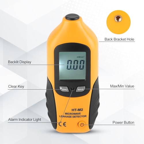 Detector de microondas digital con alarma y pantalla LCD miniatura 4
