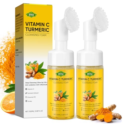 23% off - RYH 2pcs Turmeric Face Wash with Vitamin C, Deep Cleansing Face Wash Set, Glow Turmeric Facial...