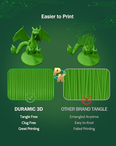 Image of DURAMIC 3D PLA Filament Basic for 3D Printer Neatly Wound Easy Printing | 3D Printing Filament 1.75mm, Dimensional Accuracy + /- 0.02 mm, Fit Most FDM 3D Printers 1KG PLA Olive Green
