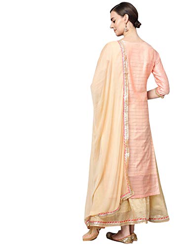 Image of ishin Womens Chanderi Silk Kurta Set