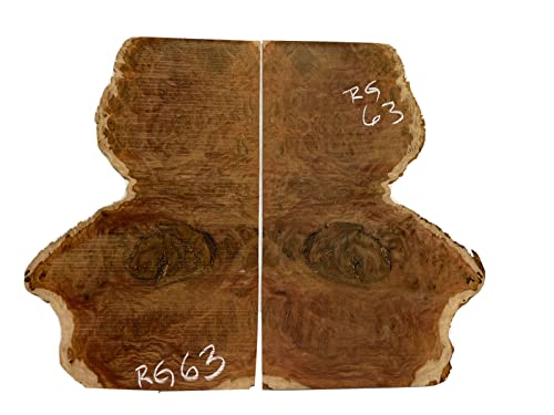 Beautiful Australian Red Gum Bookmatched Burl Guitar Drop Tops #63 Suitable Wood Pieces For Wood Crafts And Projects #TOP4