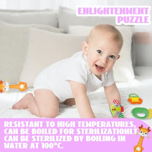 Image of Cocurb 30 PCs High Contrast Baby Toy Gift Set for Infants Rattles | Teething Toys and Wrist Socks Suitable for 6 Months Perfect Baby Gift for Boys, Girls and Toddlers