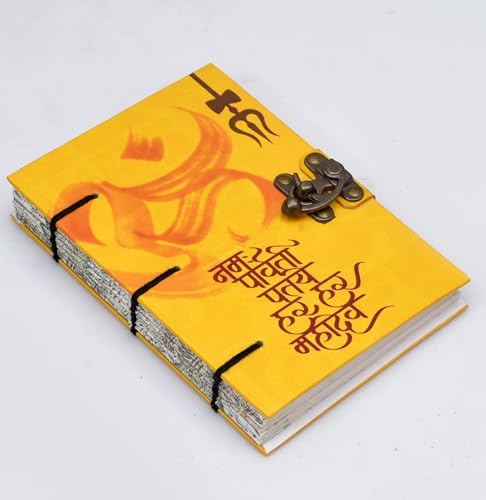 Image of CRAFT CLUB 100% Recycle Paper Diary Om Namah Parvati Pataye Har Har Mahadev Print Journal A5 Diary
