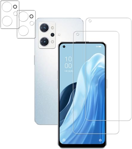 HKKAIS oppo reno9 a �K���X�t�B�����y2+2 ���Z�b�g�z���{���Ɏq�̗p OPPO Reno7 A OPG04 OPPO Reno9 A �p �K���X�t�B���� �J�����t�B���� ���� �K���X �t����� �ی�t�B����
